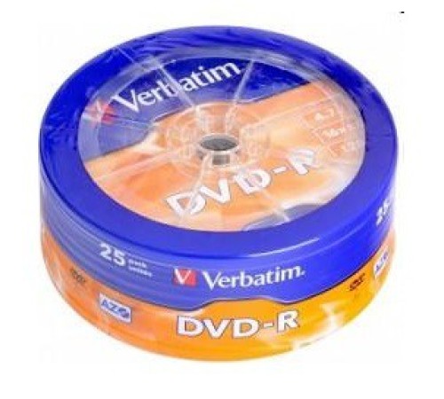 Диск DVD-R Verbatim 4.7Gb 16x Cake Box (25шт) (43730) Диск DVD-R Verbatim 4.7Gb 16x Cake Box (25шт) (43730)