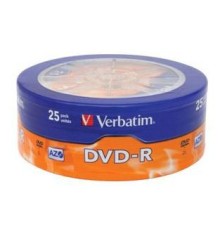 Диск DVD-R Verbatim 4.7Gb 16x Cake Box (25шт) (43730)