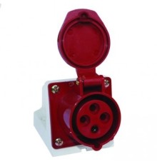 EKF ps-124-32-380 Розетка стационарная наружная 124 3Р+РЕ 32А 380В IP44 EKF PROxima