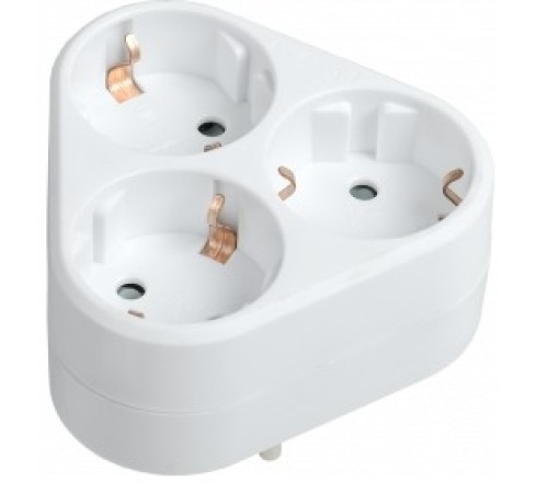 Iek WTP10-16-03-Z-K01 Тройник Т-01/03 3 места 2P+PE 16А треугольный белый Iek WTP10-16-03-Z-K01 Тройник Т-01/03 3 места 2P+PE 16А треугольный белый
