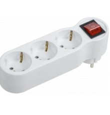 Iek WTP10-16-03-ZK-K01 Тройник Т-01/03В 3 места 2P+PE 16А с выкл. белый