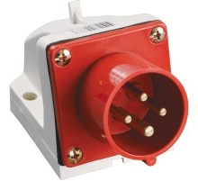 Iek PSR52-032-4 Вилка 524 стац.3Р + РЕ 32А 380В IP44 ИЭК
