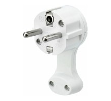 REXANT 16-0734 Вилка Евро угловая с з/к 16 А плоская за шкаф белая