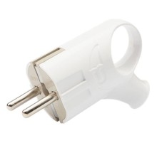 REXANT 11-8951 Вилка Евро угловая с з/к 16А с кольцом белая