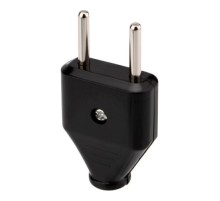 REXANT 11-8947 Вилка прямая без з/к 10А плоская черная