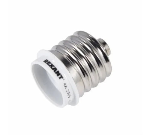 REXANT 11-8821 Переходник цокольный E40-E27 белый REXANT 11-8821 Переходник цокольный E40-E27 белый