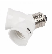 REXANT 11-8811 Разветвитель цокольный  Е27-2хЕ27 белый