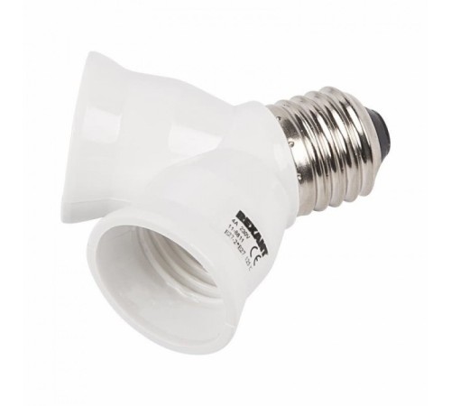 REXANT 11-8811 Разветвитель цокольный  Е27-2хЕ27 белый