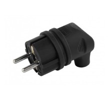 Эра Б0044542 Вилка V9-B-IP44 каучуковая с заземлением 90 градусов 16A IP44 черная