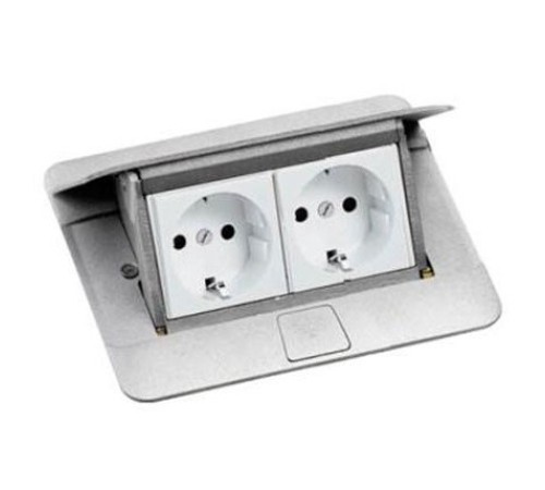 Legrand 054011  Выдвижной розеточный блок - неукомплектованный - IP 40 - 4 модуля - алюминий