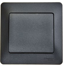 Systeme electric GSL000712 GLOSSA 1-клавишный ВЫКЛЮЧАТЕЛЬ, сх.1, 10АХ, в сборе, АНТРАЦИТ
