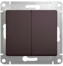 Systeme electric GSL001365 GLOSSA 2-клавишный ПЕРЕКЛЮЧАТЕЛЬ,сх.6,10AX, механизм, ГРАФИТ