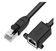 GCR Удлинитель PROF патч-корда прямой 5.0m, FTP медь, кат.6, 24 AWG, крепление под винт, никелированный коннектор, T568B, GCR-53719 Greenconnect GCR-53719