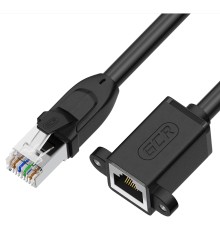 GCR Удлинитель PROF патч-корда прямой 5.0m, FTP медь, кат.6, 24 AWG, крепление под винт, никелированный коннектор, T568B, GCR-53719 Greenconnect GCR-53719