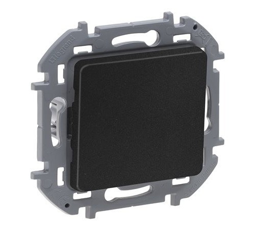 Legrand 673693 Переключатель без фиксации (кнопка) с Н.О./Н.З. контактом - INSPIRIA - 6 A - 250 В~ - антрацит