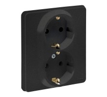 Legrand 673753 Розетка 2 x 2К+З - немецкий стандарт - 16 А - 250 В~ - INSPIRIA - антрацит