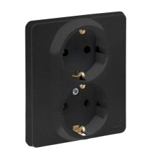 Legrand 673753 Розетка 2 x 2К+З - немецкий стандарт - 16 А - 250 В~ - INSPIRIA - антрацит