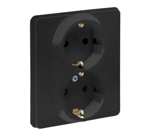 Legrand 673753 Розетка 2 x 2К+З - немецкий стандарт - 16 А - 250 В~ - INSPIRIA - антрацит Legrand 673753 Розетка 2 x 2К+З - немецкий стандарт - 16 А - 250 В~ - INSPIRIA - антрацит