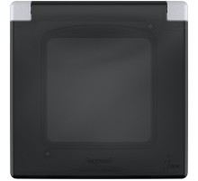 Legrand 673922 Рамка с защитной крышкой IP 44 - INSPIRIA - алюминий