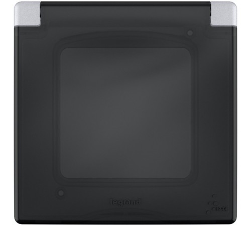 Legrand 673922 Рамка с защитной крышкой IP 44 - INSPIRIA - алюминий Legrand 673922 Рамка с защитной крышкой IP 44 - INSPIRIA - алюминий