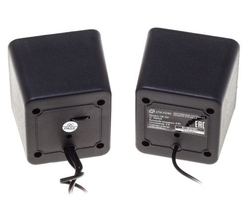 Колонки Оклик OK-331 2.0 черный 6Вт