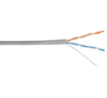 Кабель информационный Lanmaster NM-UTP5E2PR-CCA кат.5е U/UTP не экранированный 2X2 PVC внутренний 305м серый