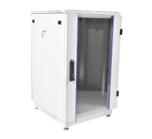 Шкаф коммутационный ЦМО ШТК-М-18.6.6-1ААА-9005 18U 600x600мм пер.дв.стекл задн.дв.стал.лист 2 бок.пан. направл.под закл.гайки 270кг черный