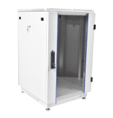 Шкаф коммутационный ЦМО ШТК-М-18.6.6-1ААА-9005 18U 600x600мм пер.дв.стекл задн.дв.стал.лист 2 бок.пан. направл.под закл.гайки 270кг черный