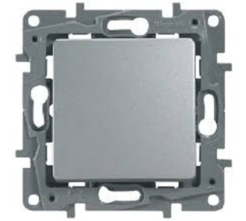 Legrand 672414 Выключатель без фиксации (кнопка) с Н.О./Н.З. контактом - Etika Plus - 6 A - 250 В~ - алюминий
