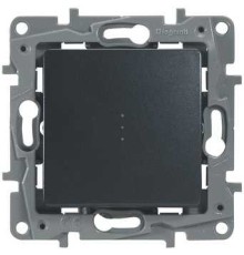 Legrand 672615 Выключатель/переключатель с подсветкой - Etika Plus - 10 A - 250 В~ - антрацит