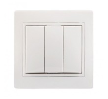 Iek EVK30-K01-10-DM ВС10-3-0-КБ Выключатель 3кл 10А КВАРТА (белый)