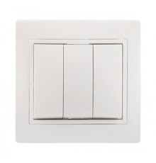 Iek EVK30-K01-10-DM ВС10-3-0-КБ Выключатель 3кл 10А КВАРТА (белый)
