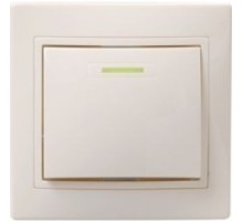 Iek EVK11-K33-10-DM ВС10-1-1-ККм Выключатель 1кл с инд. 10А КВАРТА (кремовый)