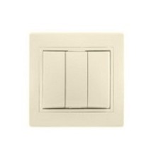 Iek EVK30-K33-10-DM ВС10-3-0-ККм Выключатель 3кл 10А КВАРТА (кремовый)