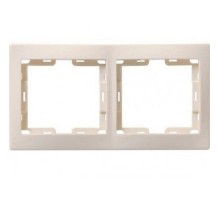 Iek EMK20-K33-DM РГ-2-ККм Рамка 2местн. горизонт. КВАРТА (кремовый)
