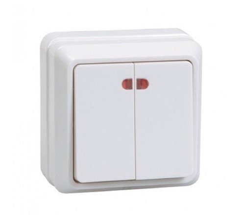 Iek EVO21-K01-10-DC ВС20-2-1-ОБ Выключатель 2кл с инд. 10А ОКТАВА (белый) Iek EVO21-K01-10-DC ВС20-2-1-ОБ Выключатель 2кл с инд. 10А ОКТАВА (белый)