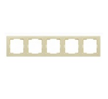 Iek EMB50-K33 РГ-5-БК Рамка 5 мест. гориз. BOLERO кремовый