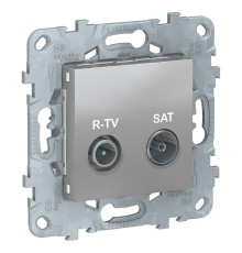 Systeme electric NU545430 UNICA NEW РОЗЕТКА R-TV/SAT, одиночная, АЛЮМИНИЙ