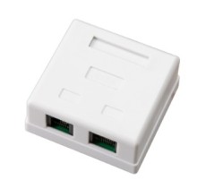 REXANT 03-0120 Розетка комбинированная внешняя, RJ-45(8P-8C) + RJ-11(6P-4C), UTP неэкранированная (25 шт)