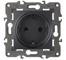 Эра Б0034276 14-2102-05 Розетка 2P+E Schuko со шторками, 16A-250В, IP20, Эра Elegance, антрацит