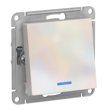 Systeme electric ATN000463 ATLASDESIGN 1-кл ПЕРЕКЛЮЧАТЕЛЬ с подсветкой, сх.6а, 10АХ, механизам, ЖЕМЧУГ