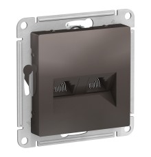 Systeme electric ATN000685 ATLASDESIGN РОЗЕТКА двойная компьютерная RJ45+RJ45, кат.5E, механизм, МОККО