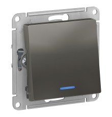 Systeme electric ATN000963 ATLASDESIGN 1-кл ПЕРЕКЛЮЧАТЕЛЬ с подсветкой, сх.6а, 10АХ, механизам, СТАЛЬ