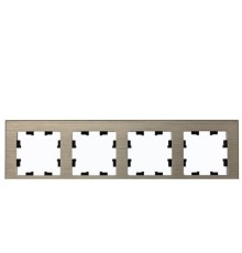Systeme electric ATN312204 Рамка 4-постовая ATLASDESIGN NATURE, МЕТАЛЛ ЛАТУНЬ