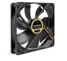 Exegate EX283390RUS Вентилятор 12В DC ExeGate ExtraPower EP12025S3PM (120x120x25 мм, Sleeve bearing (подшипник скольжения), 3pin+Molex, 1800RPM, 28dBA)