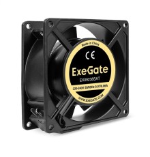 Exegate EX289012RUS Вентилятор 220В AC ExeGate EX09238SAT (92x92x38 мм, Sleeve bearing (подшипник скольжения, алюминиевый корпус, клеммы, 2700RPM, 39dBA, RTL)