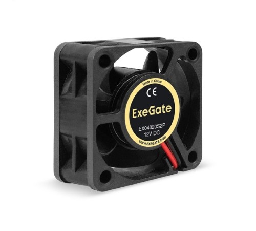 Exegate EX294955RUS Вентилятор 12В DC ExeGate EX04020S2P (40x40x20 мм, Sleeve bearing (подшипник скольжения), 2pin (разъем 2.54), 6500RPM, 28dBA)