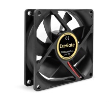 Exegate EX295206RUS Вентилятор 24B DC ExeGate EX08025S2P-24 (80x80x25 мм, Sleeve bearing (подшипник скольжения), 2pin, 2800RPM, 28dBA)