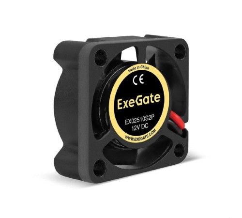 Exegate EX295212RUS Вентилятор 12В DC ExeGate EX02510S2P (25x25x10 мм, Sleeve bearing (подшипник скольжения), 2pin, 10000RPM, 22dBA)