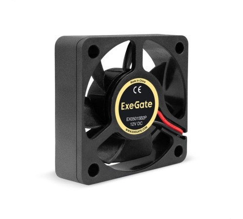 Exegate EX295222RUS Вентилятор 12В DC ExeGate EX05015B2P (50x50x15 мм, 2-Ball (двойной шарикоподшипник), 2pin, 6000RPM, 33dBA)